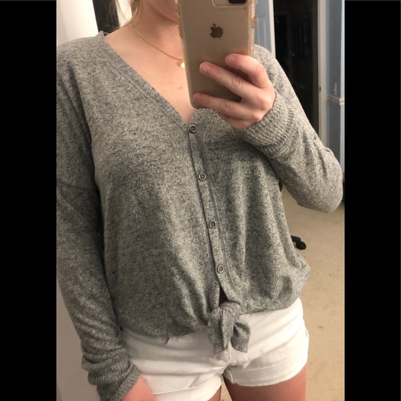 Abercrombie & Fitch cozy tie front-button up - Picture 3 of 4